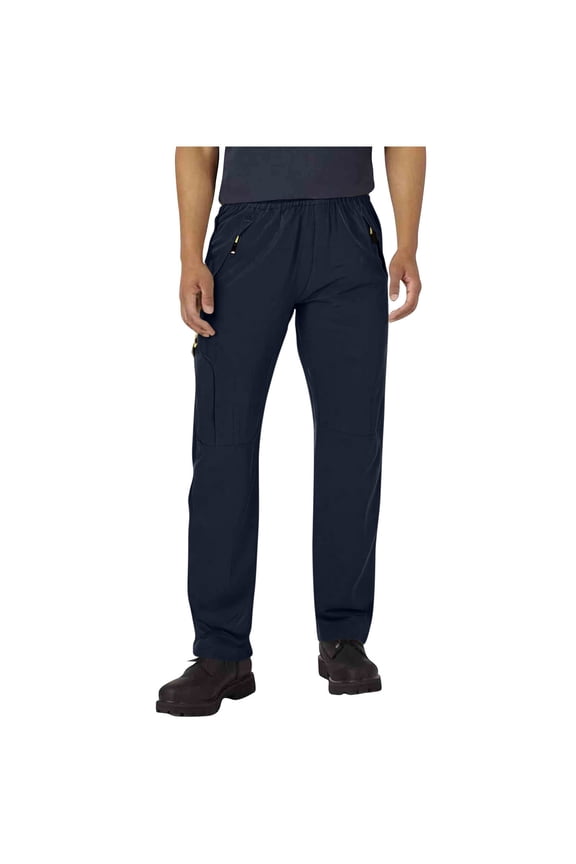 Men's Lightweight Hiking Pants Quick Dry Water Resistant Trousers Fishing Travel Elastic Waist Pants with Pockets