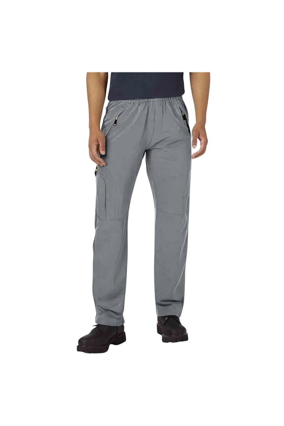 Men's Lightweight Hiking Pants Quick Dry Water Resistant Trousers Fishing Travel Elastic Waist Pants with Pockets