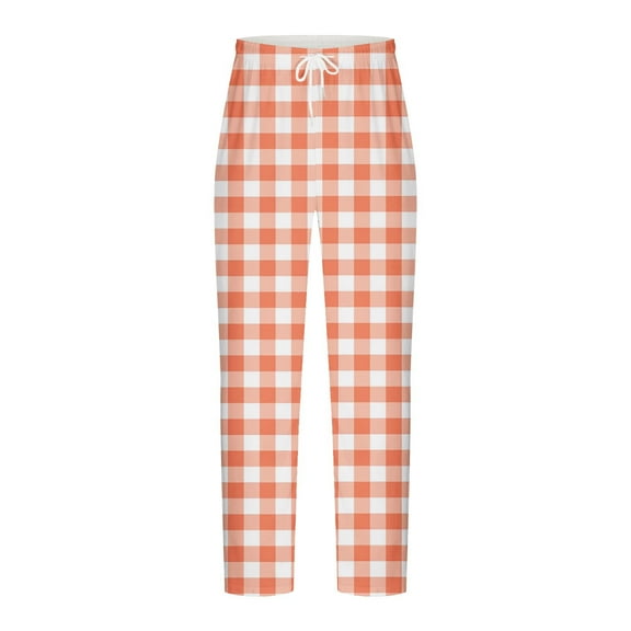 JIA JIA SHUANG Men's Pajama Pants Plaid Drawstring Elastic Waist Pajama Bottoms Soft Cozy Straight Leg Lounge Sleepwear with Pockets
