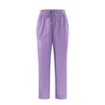 thumbnail image 1 of JIA JIA SHUANG Men's Pants Elastic Waist Solid Color Drawstring Lounge Trousers Soft Stretchy Lightweight Sweatpants with pockets, 1 of 7