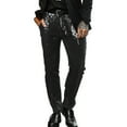 thumbnail image 1 of JIA JIA SHUANG Mens Sequin Pants Stylish Sparkly Glitter Straight Leg Trousers Lightweight Slim Fit Night out Dance Pants, 1 of 6