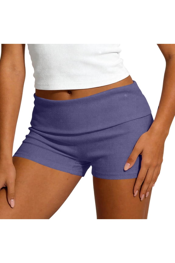 Shorts for Women 3 Inch Ribbed Knit Sweat Shorts Summer Trendy Lounge Shorts Going out Mini Booty Shorts