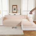thumbnail image 1 of JIABOLANG Waterproof Couch Cover L Shape Sofa Covers Chaise Lounge Slip Cover Reversible Furniture Protector Cover for Dog Cat Pets Kids Children, X-Large, Beige, 1 of 10