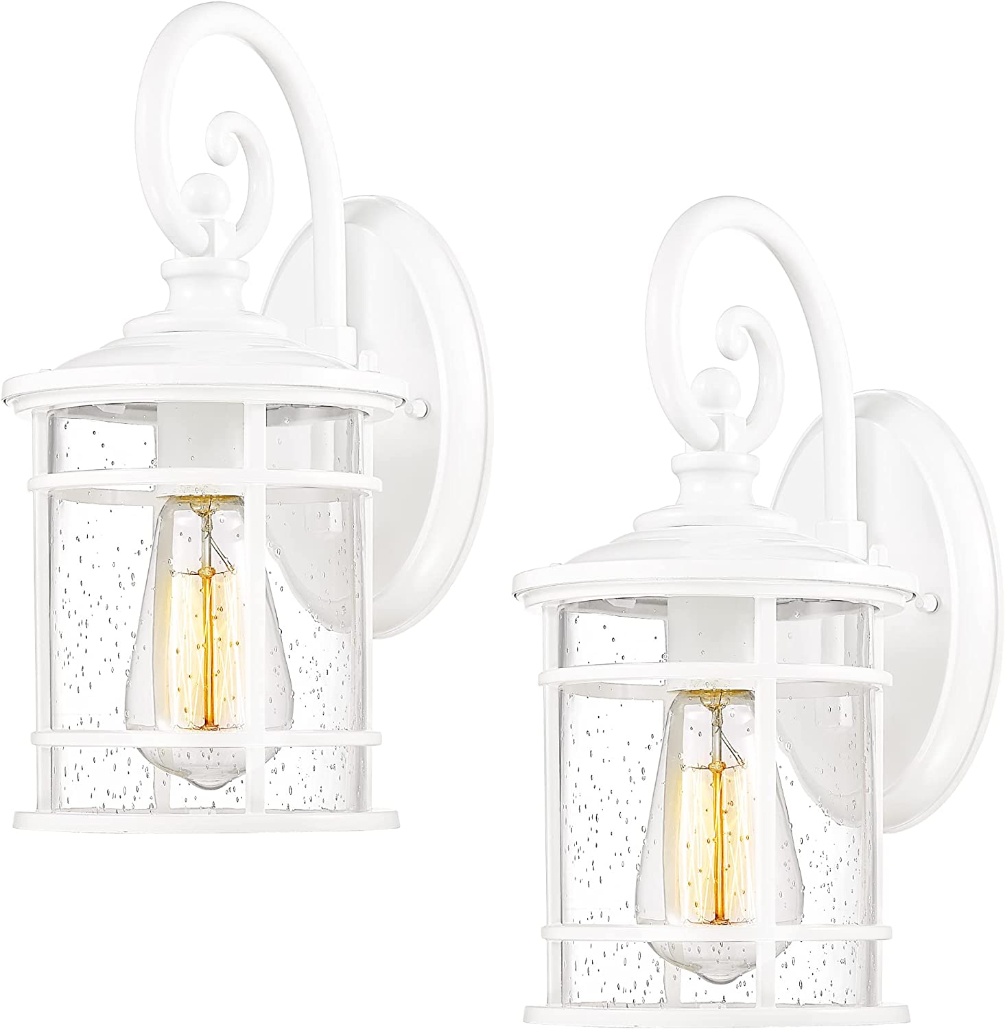 JIAH Modern Porch Lights 2 Pack Outdoor Wall Light Fixtures Wall