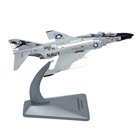 JIAHAOO 1:144 Scale F-4 Phantom II Fighter Model Die Cast Alloy for Naval Aircraft Models Decor Gift Choice Display Stand