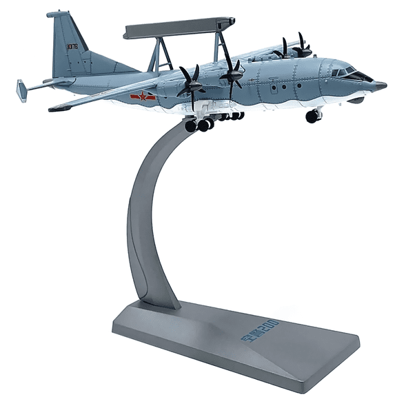 JIAHAOO 1/200 Scale Alloy KJ-200 AWACS Aircraft Model China High Simulation Collectible Souvenir Home Office Display 18.3x20.5cm
