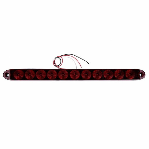 JIAHAOO 15" Red LED Light Bar for Vehicles, Super Bright Performance Ensures Clear Visibility, Functions Stop, Turn