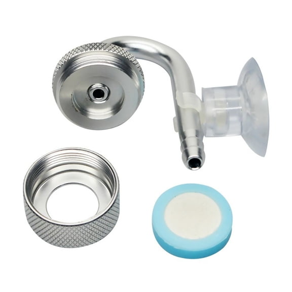 JIAHAOO 24mm Aquarium CO2 Reactor for CO2 Diffusion Aluminum Alloy Silver For Aquarium Plants Growth 4mm Inner Diameter