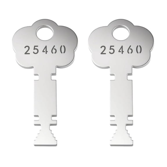 JIAHAOO 2x Stainless Steel Fire Alarm Box Key for Fire Fighting Rescue Use Elevator Fire Master Alarm Box OEM 25460