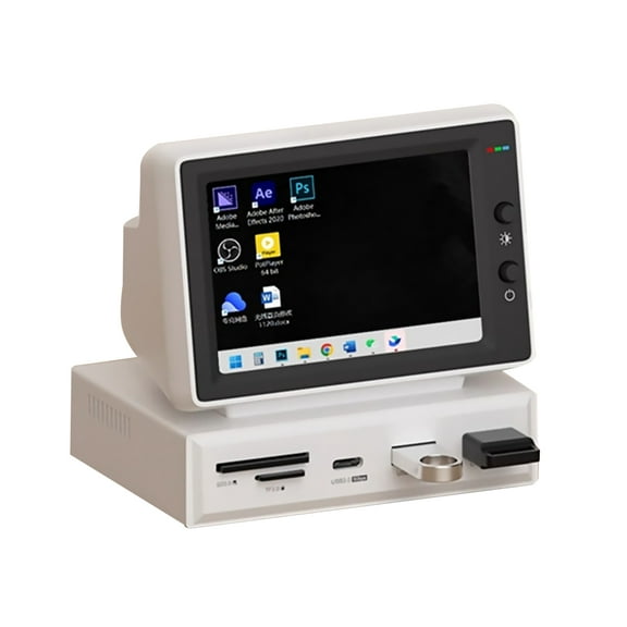 JIAHAOO 3.5inch IPS USB Hub for PC Hardware Monitoring Multi Device Connection Keyboard Mouse Flash Drive and Hard Drive