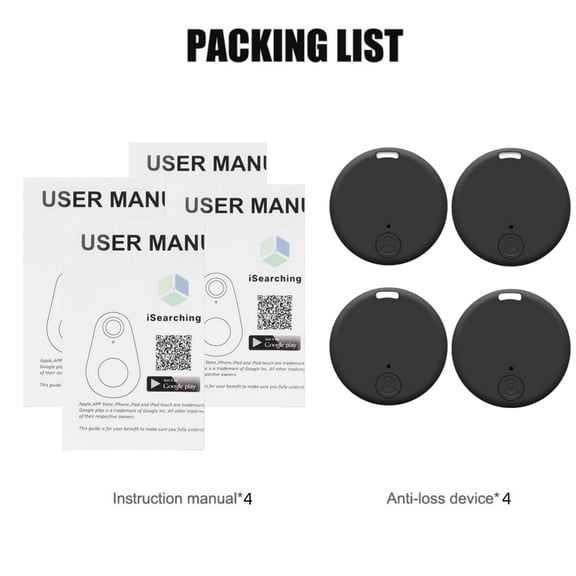 JIAHAOO 3.73.70.5cm ABS Anti-Loss Device Bluetooth 5.0 For Pet Kid Bag Key Office Daily Item Locating