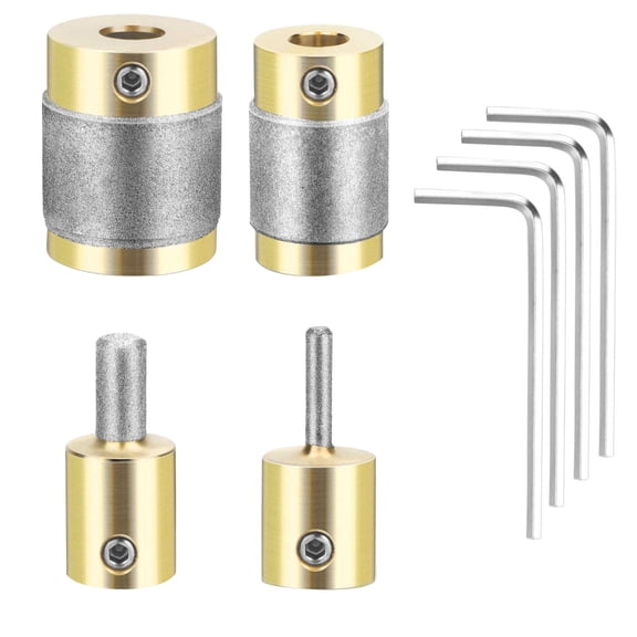 JIAHAOO 4 Piece Diamond Grinder Set Different Sizes Brass Material For Professional Stained Glass Craft Work
