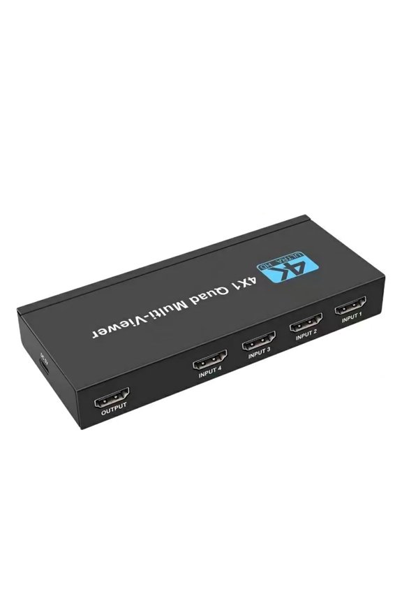 4 Port HD 1080P Multiviewer Real Time Quad Display Switcher with IR Remote for Surveillance System