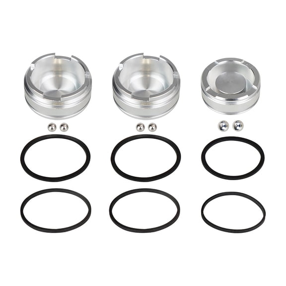 JIAHAOO 4L60E 4L70E Transmission Pinless Accumulator Piston Kit Silver Aluminum Alloy Enhanced Sealing D Rings Seal Rings Included