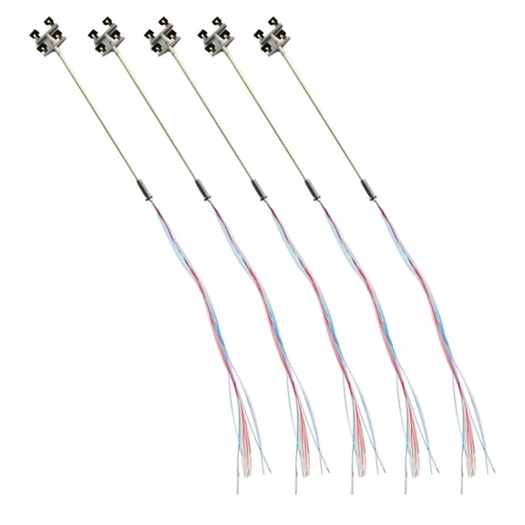 JIAHAOO 5Pcs Model Post Lamps DC3V 12cm White Light For Photography Teaching Scale Model Diorama Decoration Stainless Steel Plastic