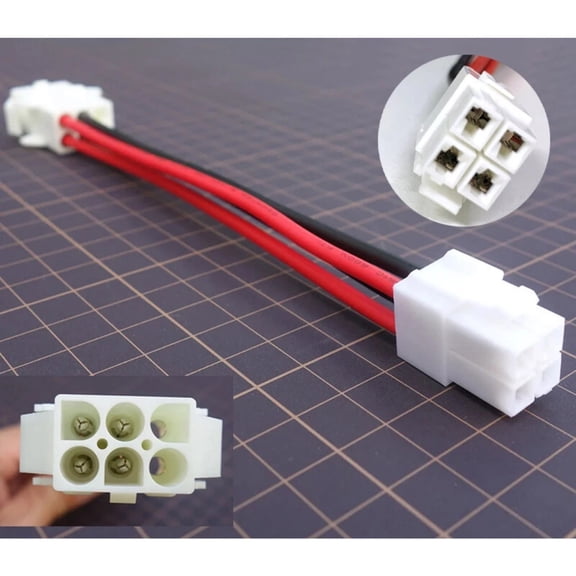 JIAHAOO 6 Pin To 4 Pin Radio Power Cable Secure Plastic Connector 14Awg 15Cm For Icom Ps Series Kenwood Ps50