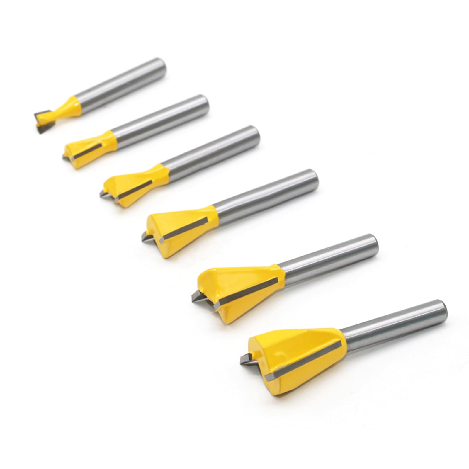 JIAHAOO 8mm Shank Router Bit Set for Custom Woodwork Dovetail Design, CNC Ground, Mirror Finish Cutters