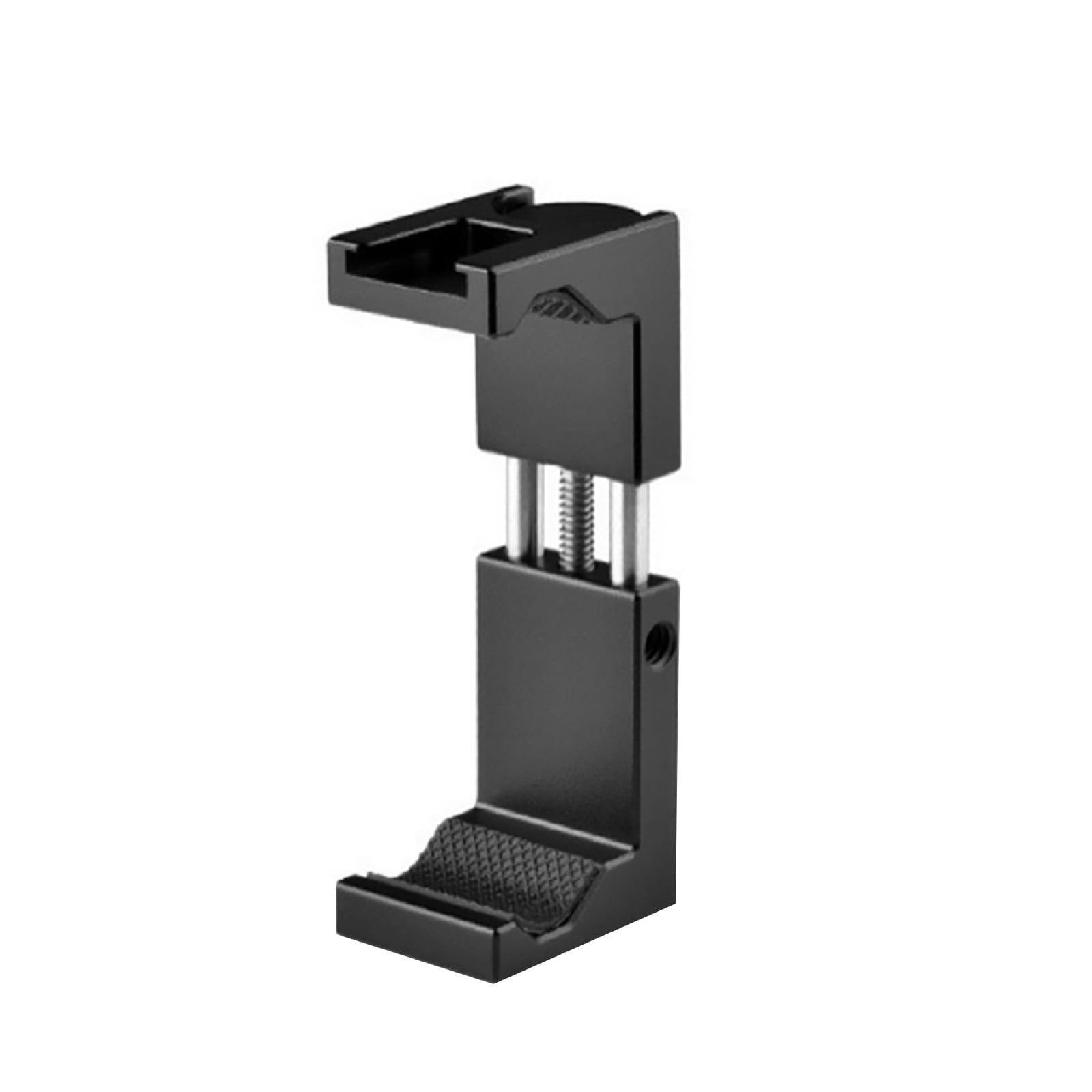JIAHAOO Adjustable Smartphone Holder Tripod Mount with Cold Shoe Aluminum Alloy 2 48-3 27in Phones Secure Vlogging Mic LED Portable