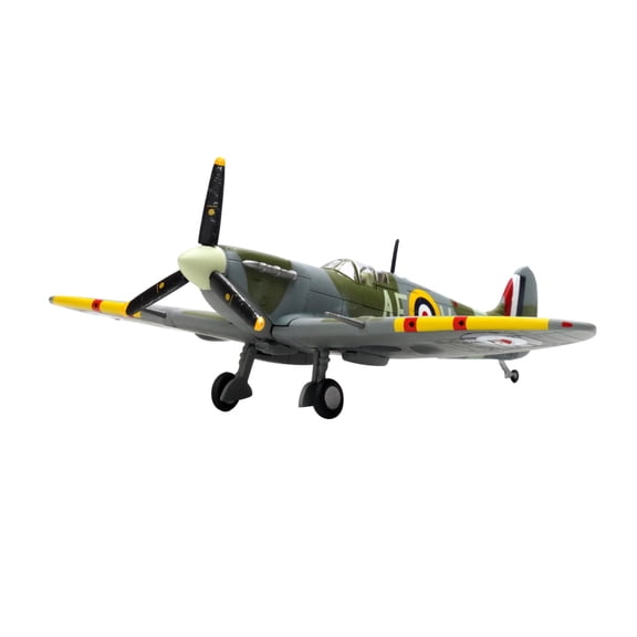 JIAHAOO Alloy Plastic Spitfire Mk Vb Fighter Model 1:72 Scale With Stand For UK Air Force Aircraft Themed Home Office Decor Collection