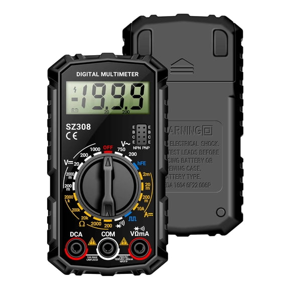 JIAHAOO Auto Ranging Digital Multimeter 1999 Count Display For Beginner Advanced User Electrical Testing Task
