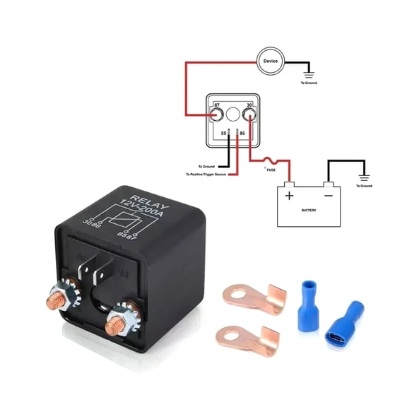 JIAHAOO Automotive 200A Relay 12V Coil 30/60 Resistance Stable Performance For Vehicle Electrical Control Split Charging