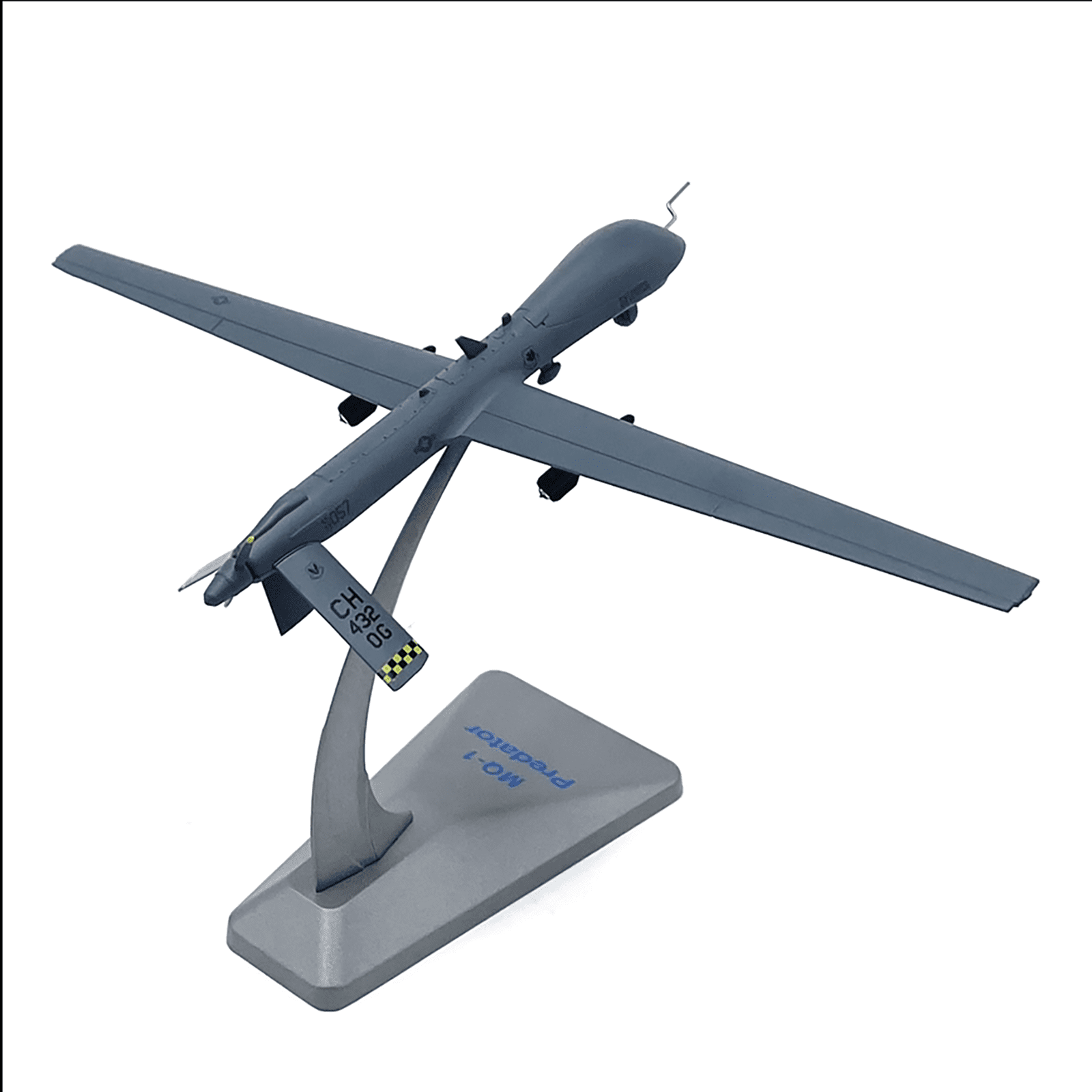 JIAHAOO Aviation Collectible Alloy Aircraft Model MQ-1 Predator Drone 1:72 Scale 20.5cm for Static Display and Home Decoration Blue