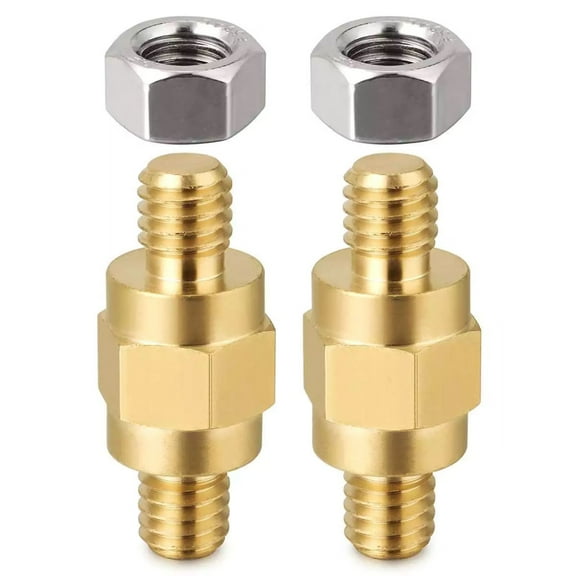 JIAHAOO Battery Terminal Extension Bolt Brass Side Post 3/8 16 Thread Cable Connection Universal Adapter Automotive 2