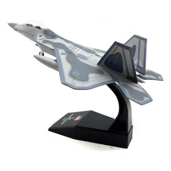JIAHAOO Beautiful Alloy & ABS Plastic 1:100 Scale F-22 Fighter Jet Model for Living Room Display