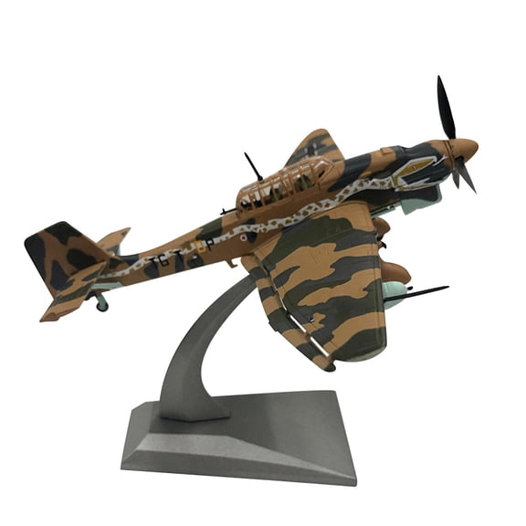 JIAHAOO Beautiful Alloy & ABS Plastic Aircraft Model for Collectors, 1:72 Scale Stuka JU-87 Bomber Elegance to Space