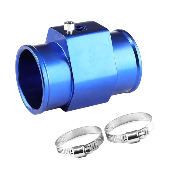 JIAHAOO Blue Anodized Coolant Hose Adapter For Car Radiator Temperature Monitoring 38mm Diameter Aluminum Alloy Fitting