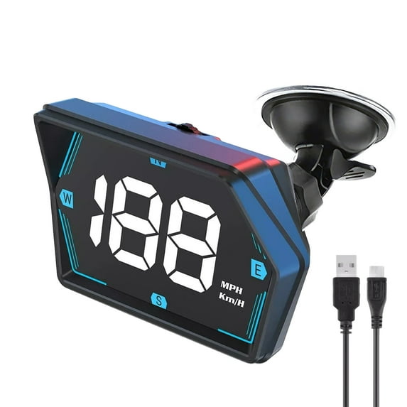 JIAHAOO Car GPS HUD Speed Projector for Vehicle Universal Compatibility Safety Alarms Real-Time Data Navigation