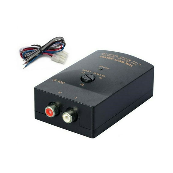 JIAHAOO Car Stereo Speaker Level Converter 50 Watts RCA Output Adapter for Amplifier Subwoofer Upgrade Existing Systems