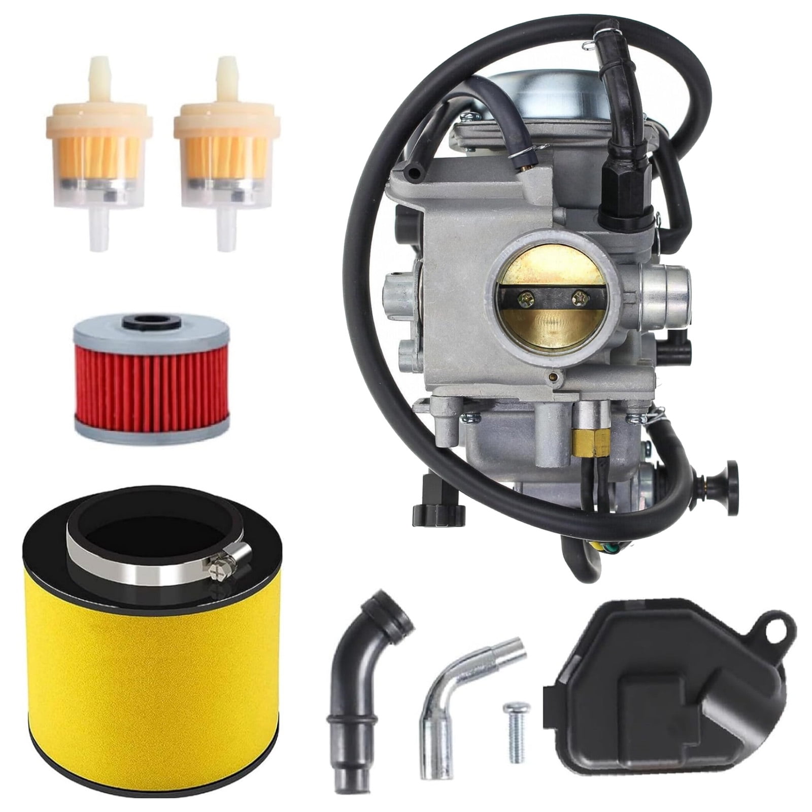 2-Piece Carburetor Primer Pump Kit For Honda ATV TRX300 TRX350 TRX400 TRX450 TRX500 TRX650 Models (OEM 16048-HM7-700 Etc.)