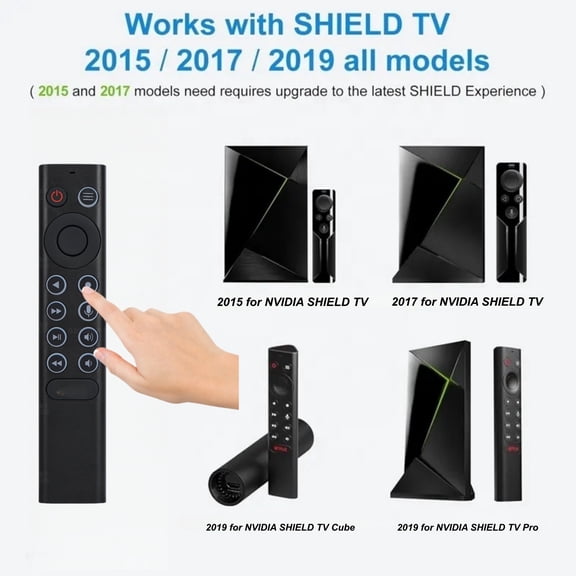 JIAHAOO Compact Voice Search Remote Control ABS Rubber for Shield TV 2015 2017 2019 Models TV Component