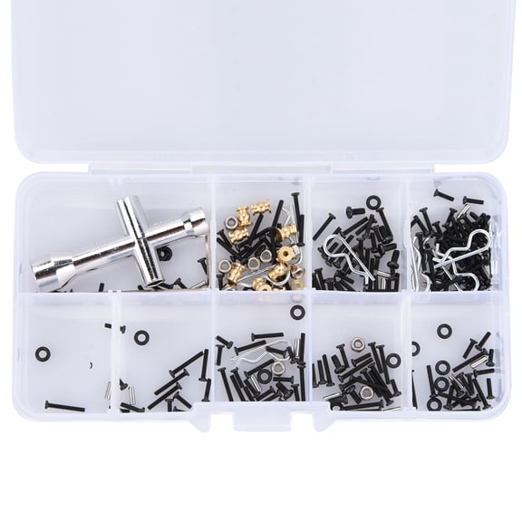 JIAHAOO Comprehensive Stainless Steel Screw Set for Axial Models 252PCS for SCX24 RC Vehicles