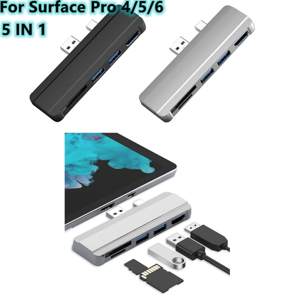 JIAHAOO Data Only USB Docking Station 4K 3840*2160 Resolution 2 USB 3.0 SD TF Slot For Surface Pro 4 5 6 Windows