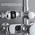 thumbnail image 1 of JIAHAOO Digital Shower Water Thermometer High Precision Sensor Silver Finish For Bathroom Shower System Temperature Test, 1 of 7