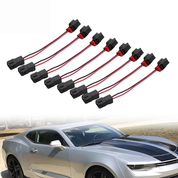 JIAHAOO EV1 To EV6 EV14 Harness Adapter Plastic Fuel Injector Connector 8Pcs For LS2 LSX LT1 Automotive Use
