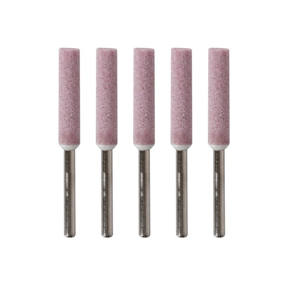 JIAHAOO Essential Grinding Stone Set for Chainsaw Maintenance, 5pcs Cylindrical Stones, High Hardness, Ensures Precise Sharpening