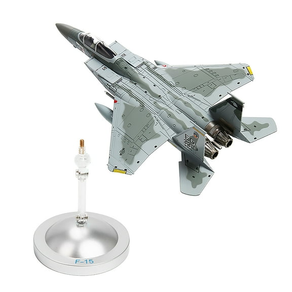JIAHAOO F-15 Eagle Fighter Plane Model for Collection Static Display 1/100 Scale Movable Stand Landing Flight Modes Alloy Construction