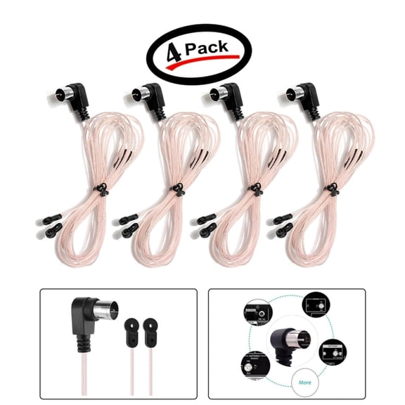 JIAHAOO F Type 75 Ohm FM Antenna 2 Meter Cable Dipole Design Easy Plug In Installation For Home Audio Receiver Device
