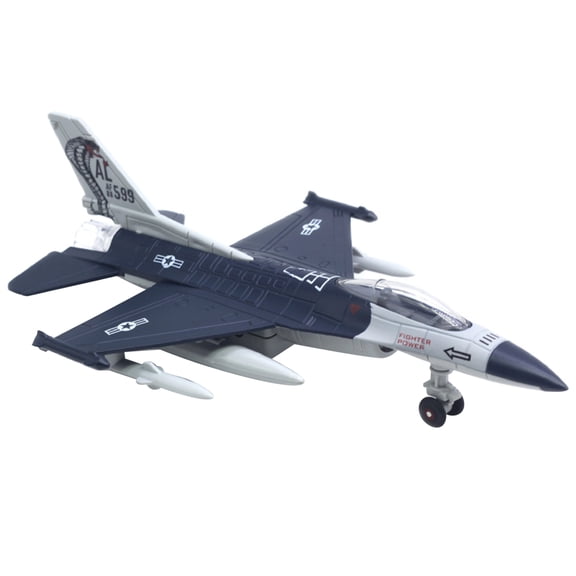 JIAHAOO F16 Jet Aircraft Alloy Model 1/100 Scale, Pullback with Lights and Sound for Collectors/Kids w/ Stand