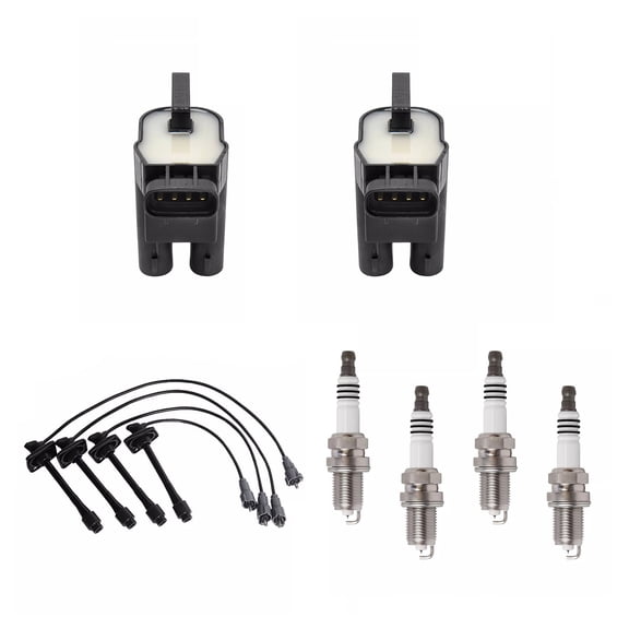 JIAHAOO Factory-Tested Ignition Coil Kit with Plugs & Wires for Toyota Models Ensures Optimal Engine Performance, 1997-2001
