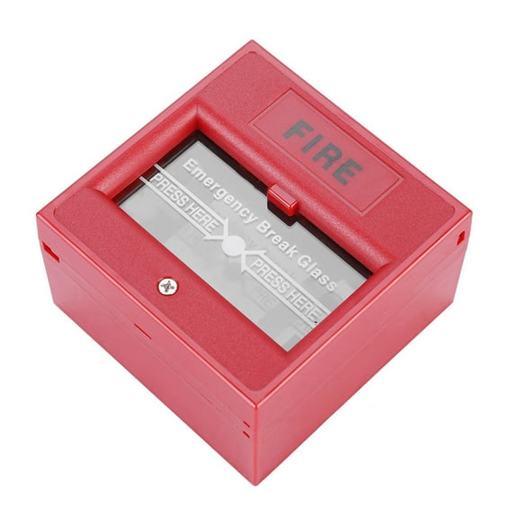 JIAHAOO Fire Alarm System Emergency Door Release Break Glass Alarm Button Red Color Easy Install
