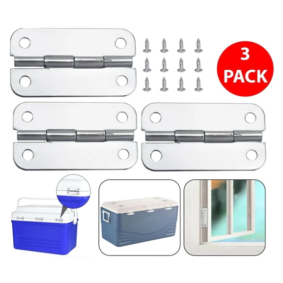 JIAHAOO Flexible Cooler Hinge Replacement Silver Stainless Steel For Igloo 165 QT Rectangular Ice Chest Accessory