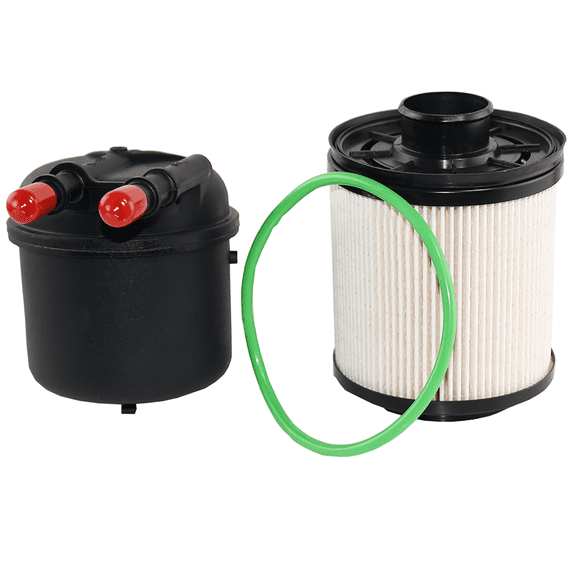 JIAHAOO Fuel Filter and Air Filter Combo for Ford F250 F350 2011 to 2016 Models FD4615 Replacement Kit with Gasket Durable ABS