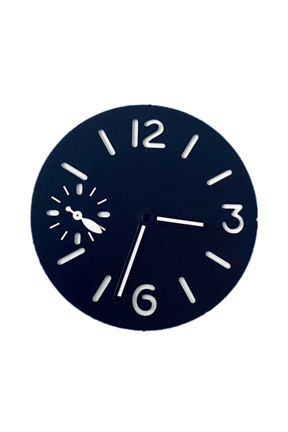 Green Luminous Watch Dial Hands Set 34.5mm For ETA6497 ST3600 Watch Maintenance Replacement