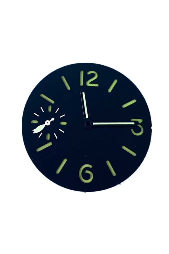 Green Luminous Watch Dial Hands Set 34.5mm For ETA6497 ST3600 Watch Maintenance Replacement