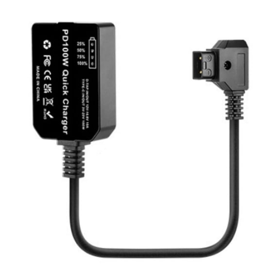 JIAHAOO High-Efficiency Fast Charger for V-mount - D-Tap In/Out, USB-C PD100W, Small Size, Supports QC2.0/3.0/4.0