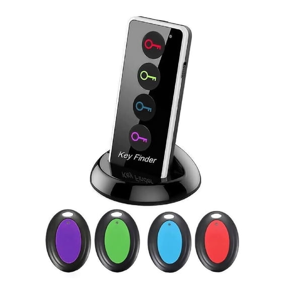 JIAHAOO Key Finder Wireless 4 in 1 Wallet Remote Pet Locator LED Flashlight 30M Alarm Loud Receivers Keyrings